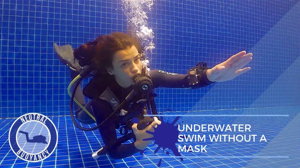 idckohtao.com divemaster skills in neutrally buoyant Underwater swim without a mask