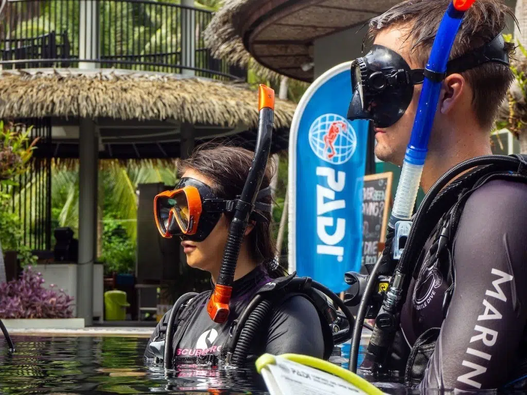 padi ie - diving instructor examinations on koh tao in thailand