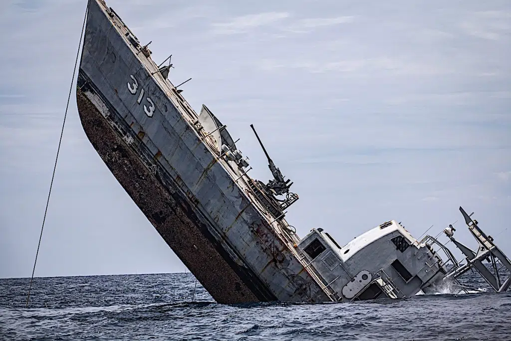 Recent Sinking of one of Two New Wreck Diving Sites around Koh Tao